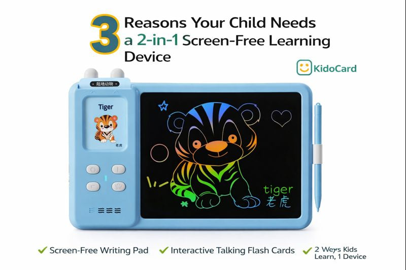 3 Reasons Your Child Needs a 2-in-1 Screen-Free Learning Device