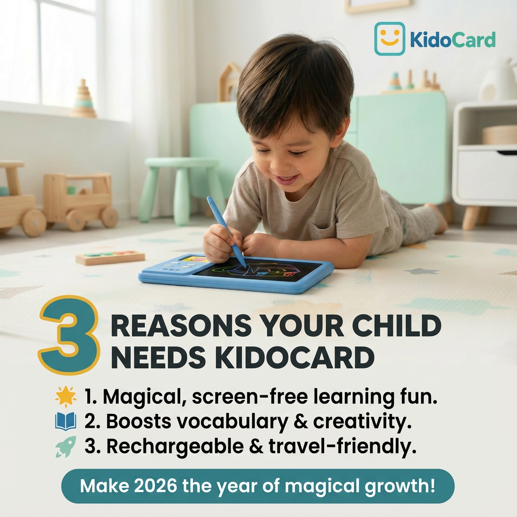 KidoCard Magic Writing Pad – Educational Tablet
