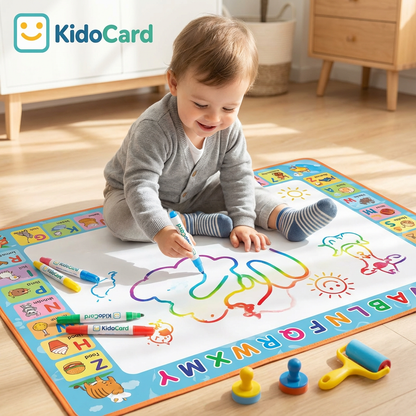 KidoCard™️Magic Water Drawing Mat — Reusable, Mess-Free Creative Play