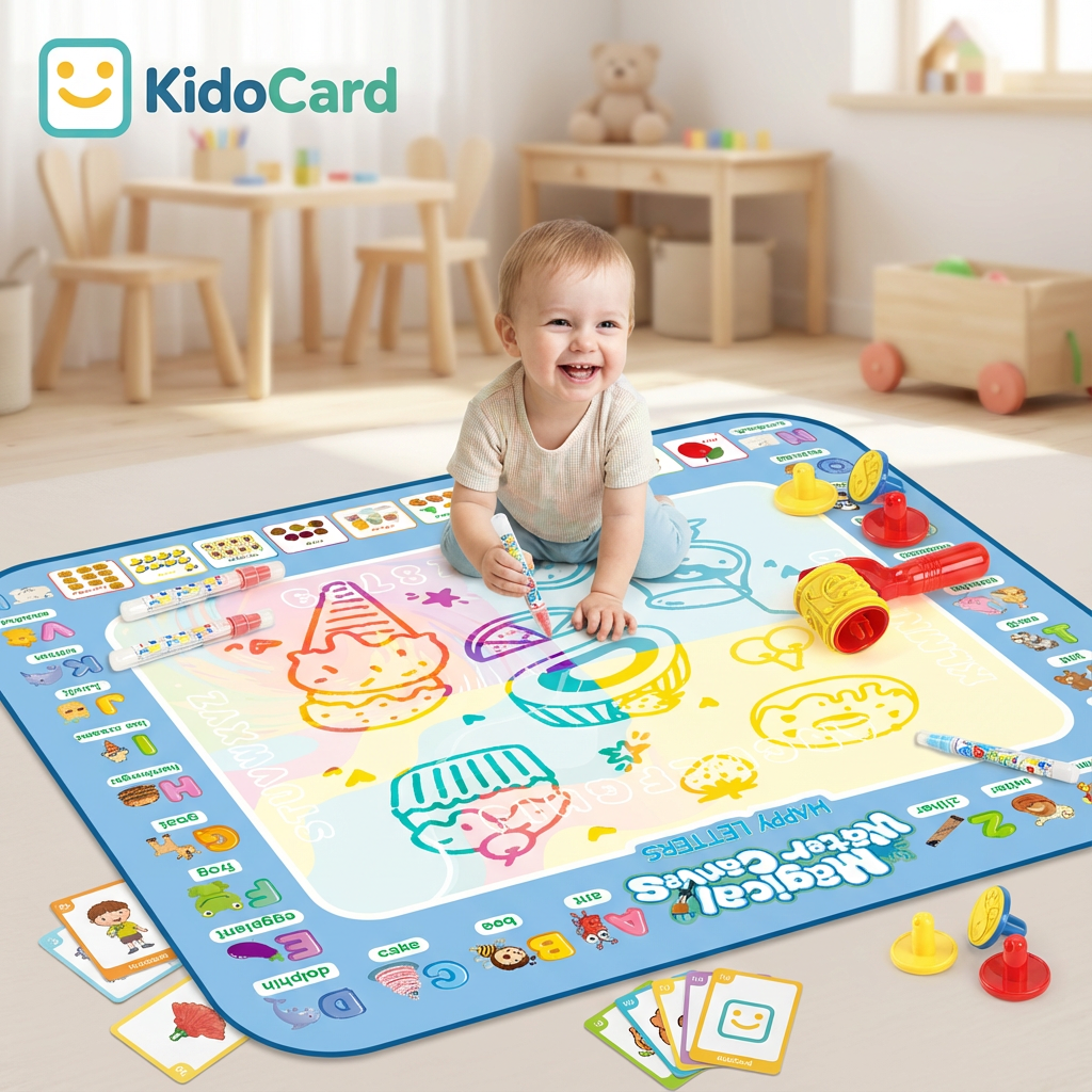 KidoCard™️Magic Water Drawing Mat — Reusable, Mess-Free Creative Play