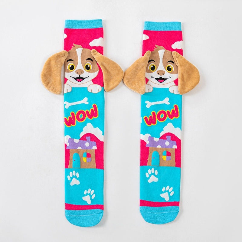 KidoCard Kids 3D Animal Ear Long Socks