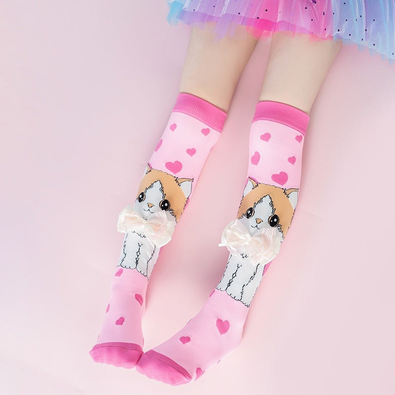 KidoCard Kids 3D Animal Ear Long Socks