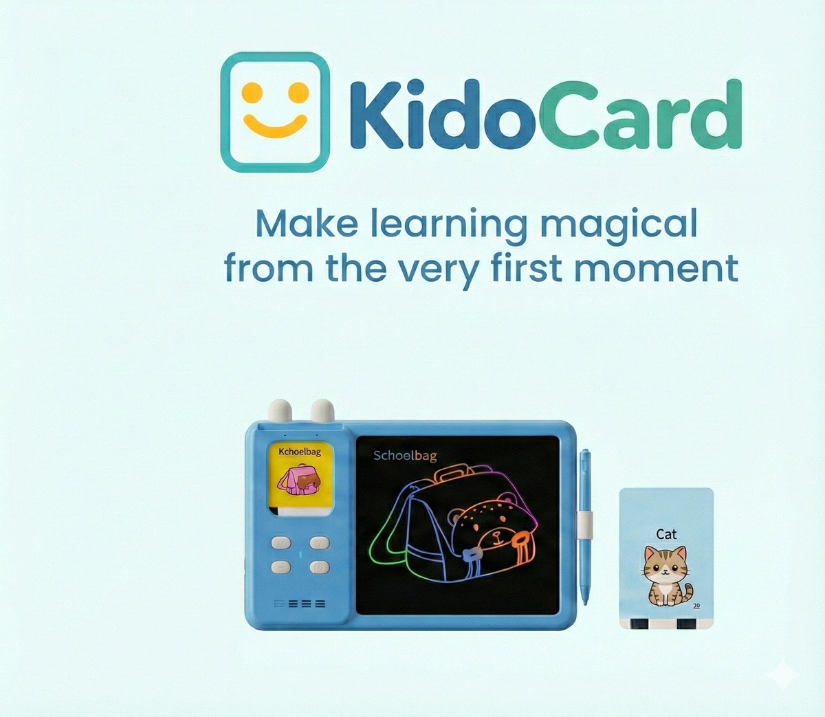 KidoCard Magic Writing Pad – Educational Tablet