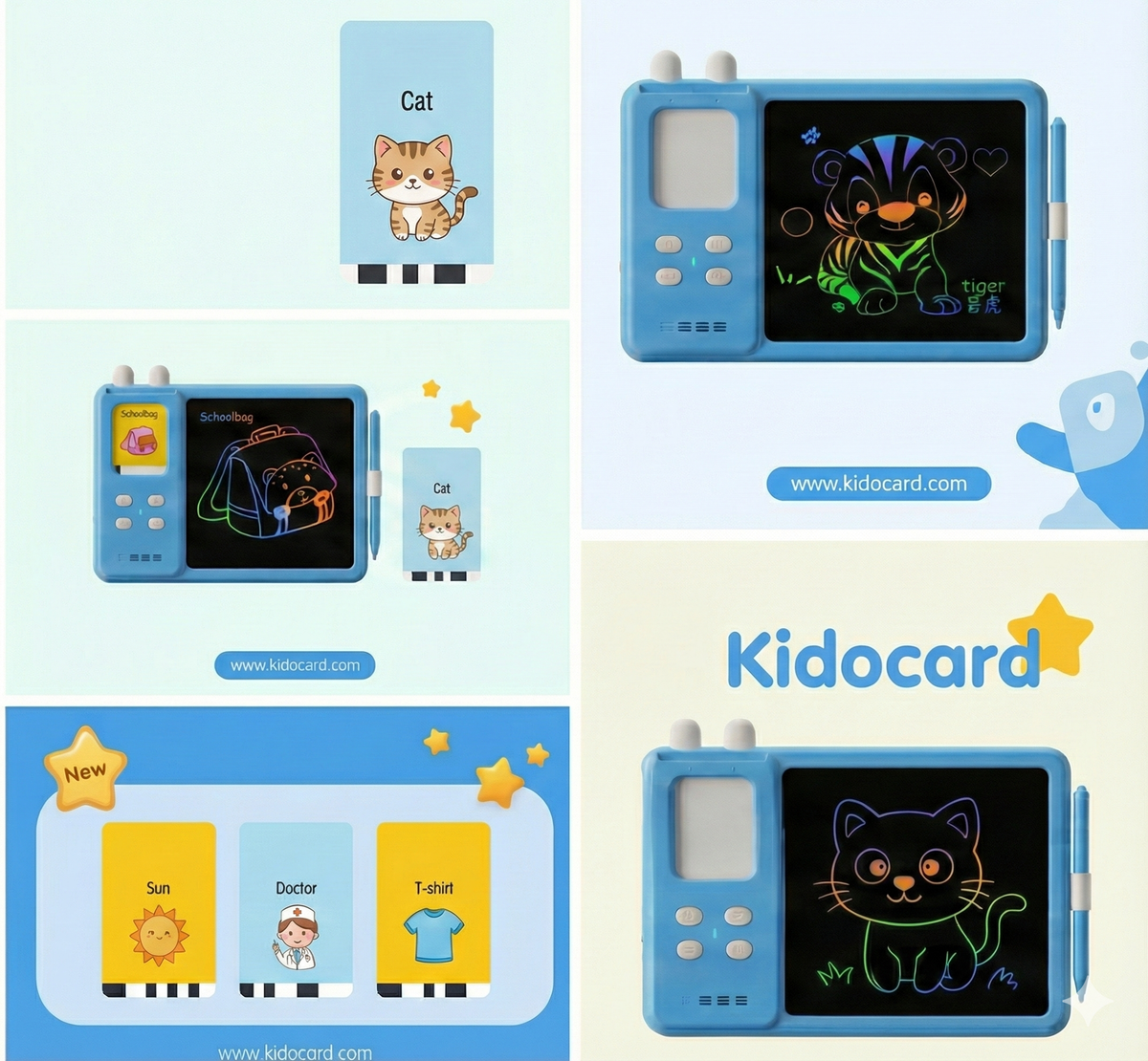 KidoCard Magic Writing Pad – Educational Tablet