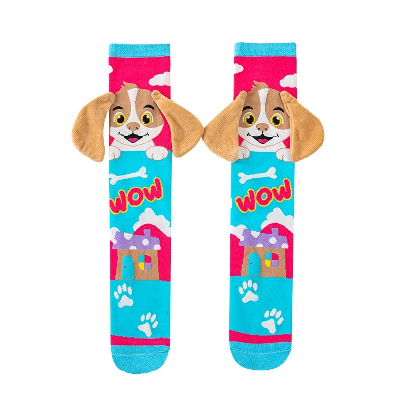 KidoCard Kids 3D Animal Ear Long Socks