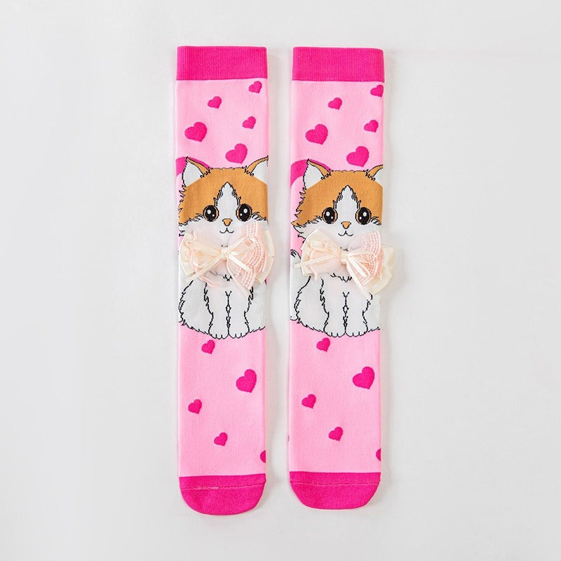 KidoCard Kids 3D Animal Ear Long Socks